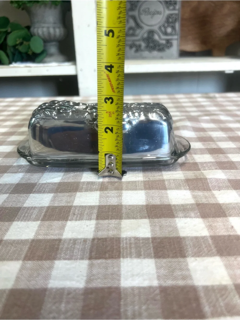 Butter dish Arthur court aluminum and glass decor kitchen storage